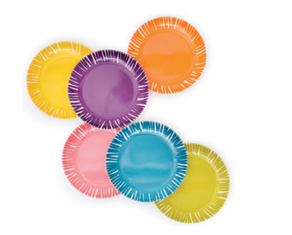 Colorful Patterned Appetizer Plates (Set of 6)