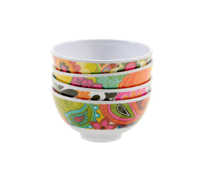 Colorful Patterned Mini Bowl Set (Set of 4)