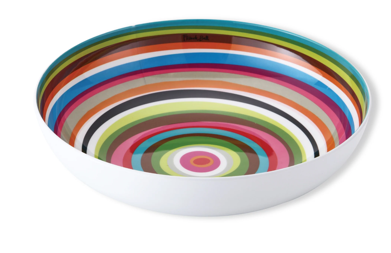 Colorful Patterned Salad Bowl