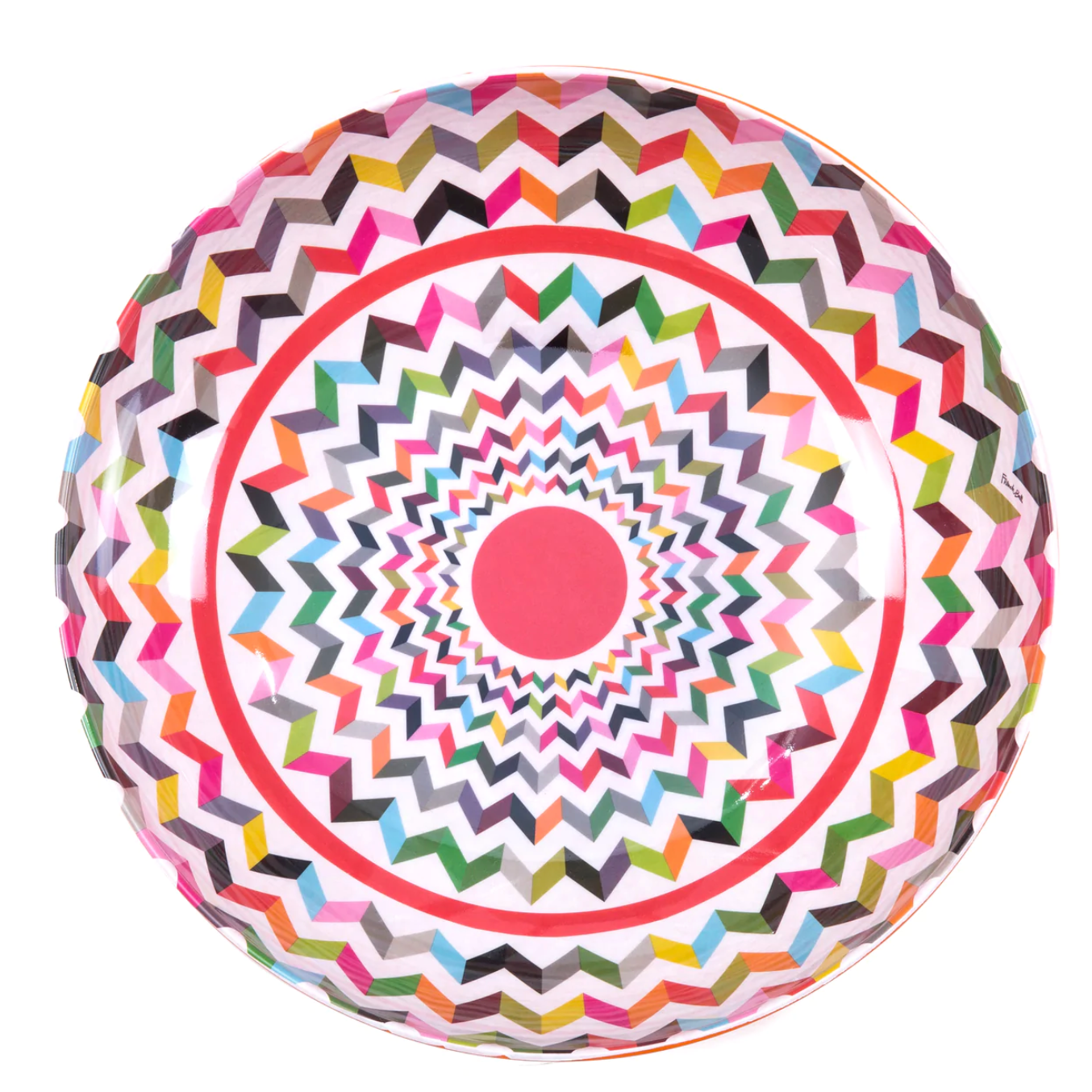 Colorful Patterned Salad Bowl