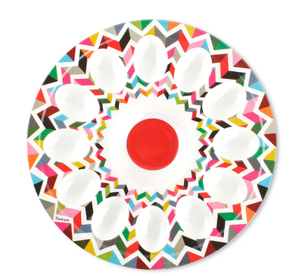 Colorful Patterned Egg Platter