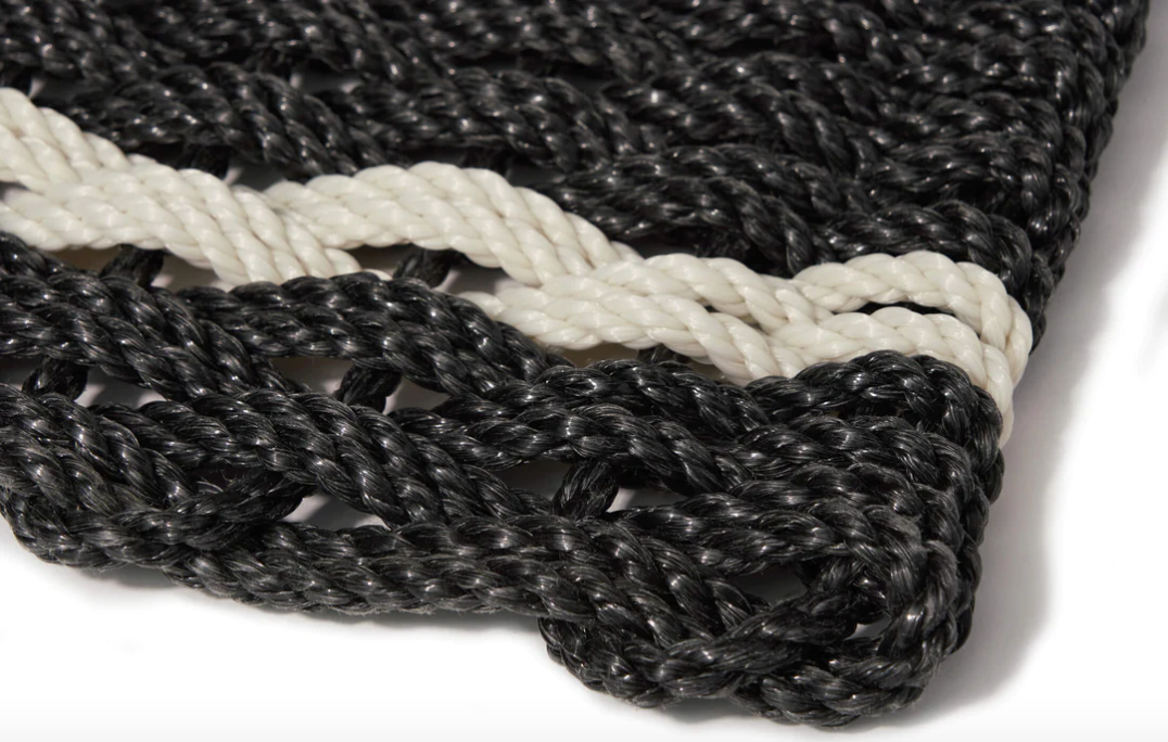 The Rope Co. Braided Rope Doormat - Runner, Charcoal