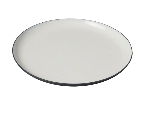 Aluminum & Enamel Large Round Platter