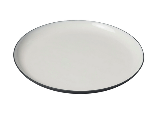 Aluminum & Enamel Large Round Platter