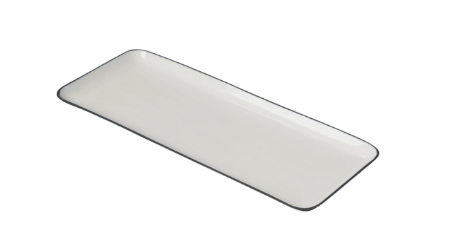 Aluminum & Enamel Short Platter