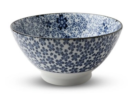 Blue & White Sakura Noodle Bowl
