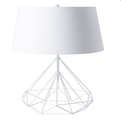 White Wire Table Lamp